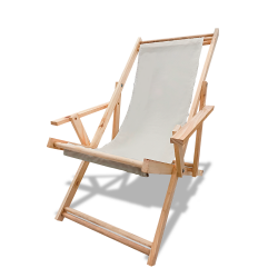 Cadeira Rustic Pinus - LONA - Bege