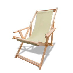 Cadeira Rustic Pinus - LONA - Creme