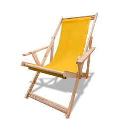 Cadeira Rustic Pinus - LONA - Amarelo