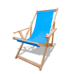 Cadeira Rustic Pinus - LONA - Azul Celeste