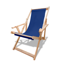 Cadeira Rustic Pinus - LONA - Azul Royal
