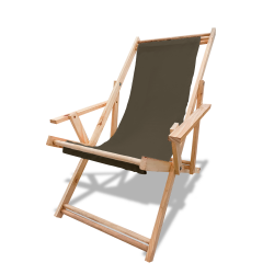 Cadeira Rustic Pinus - LONA - Marrom Café