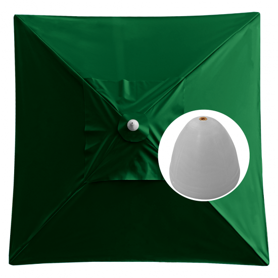 Ombrelone 160x160 Com Abas Solasol Quadrado - Verde Bandeira
