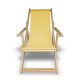 Cadeira Espreguiçadeira Rustic Pinus - Amarela