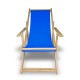 Cadeira Espreguiçadeira Rustic Pinus - Azul Celeste