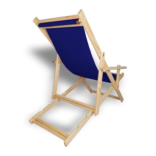 Cadeira Espreguiçadeira Rustic Pinus - Azul Marinho