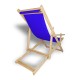 Cadeira Espreguiçadeira Rustic Pinus - Azul Royal
