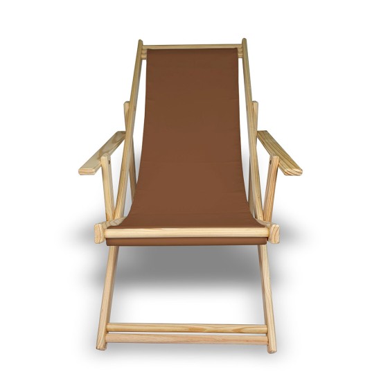 Cadeira Espreguiçadeira Rustic Pinus - Marrom Café