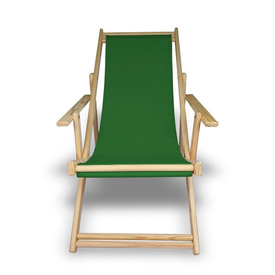 Cadeira Espreguiçadeira Rustic Pinus - Verde Bandeira