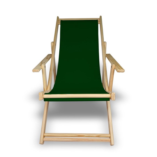 Cadeira Espreguiçadeira Rustic Pinus - Verde Militar