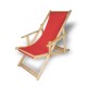 Cadeira Espreguiçadeira Rustic Pinus - Vermelho