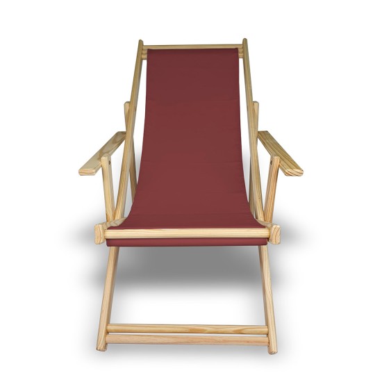 Cadeira Espreguiçadeira Rustic Pinus - Vinho