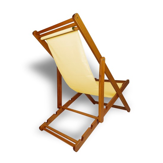 Cadeira Espreguiçadeira de Madeira - Veneza Amarela