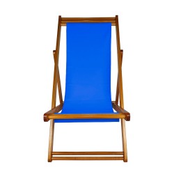 Cadeira Espreguiçadeira de Madeira - Veneza Azul Celeste