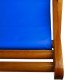 Cadeira Espreguiçadeira de Madeira - Veneza Azul Celeste
