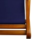 Cadeira Espreguiçadeira de Madeira - Veneza Azul Marinho