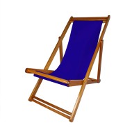 Cadeira Espreguiçadeira de Madeira - Veneza Azul Royal