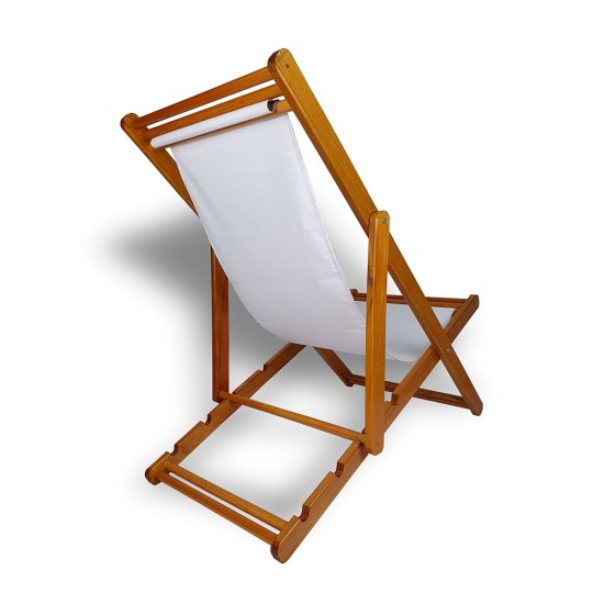 Cadeira Espreguiçadeira de Madeira - Veneza Branco