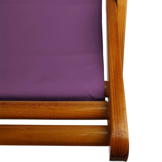 Cadeira Espreguiçadeira de Madeira - Veneza Lilás