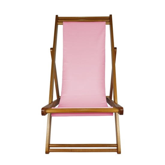 Cadeira Espreguiçadeira de Madeira - Veneza Rosa