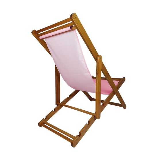 Cadeira Espreguiçadeira de Madeira - Veneza Rosa