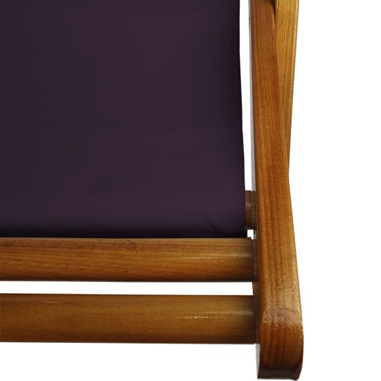 Cadeira Espreguiçadeira de Madeira - Veneza Roxo