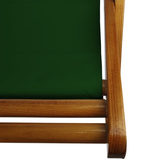 Cadeira Espreguiçadeira de Madeira - Veneza Verde Militar
