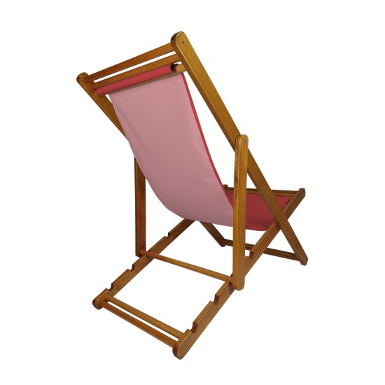 Cadeira Espreguiçadeira de Madeira - Veneza Vermelho