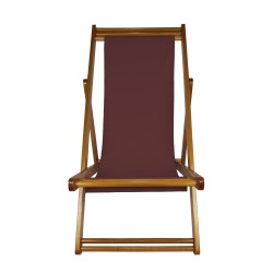 Cadeira Espreguiçadeira de Madeira - Veneza Vinho